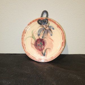Vintage Monique Duclos Floral Ceramic Round Plaque #3